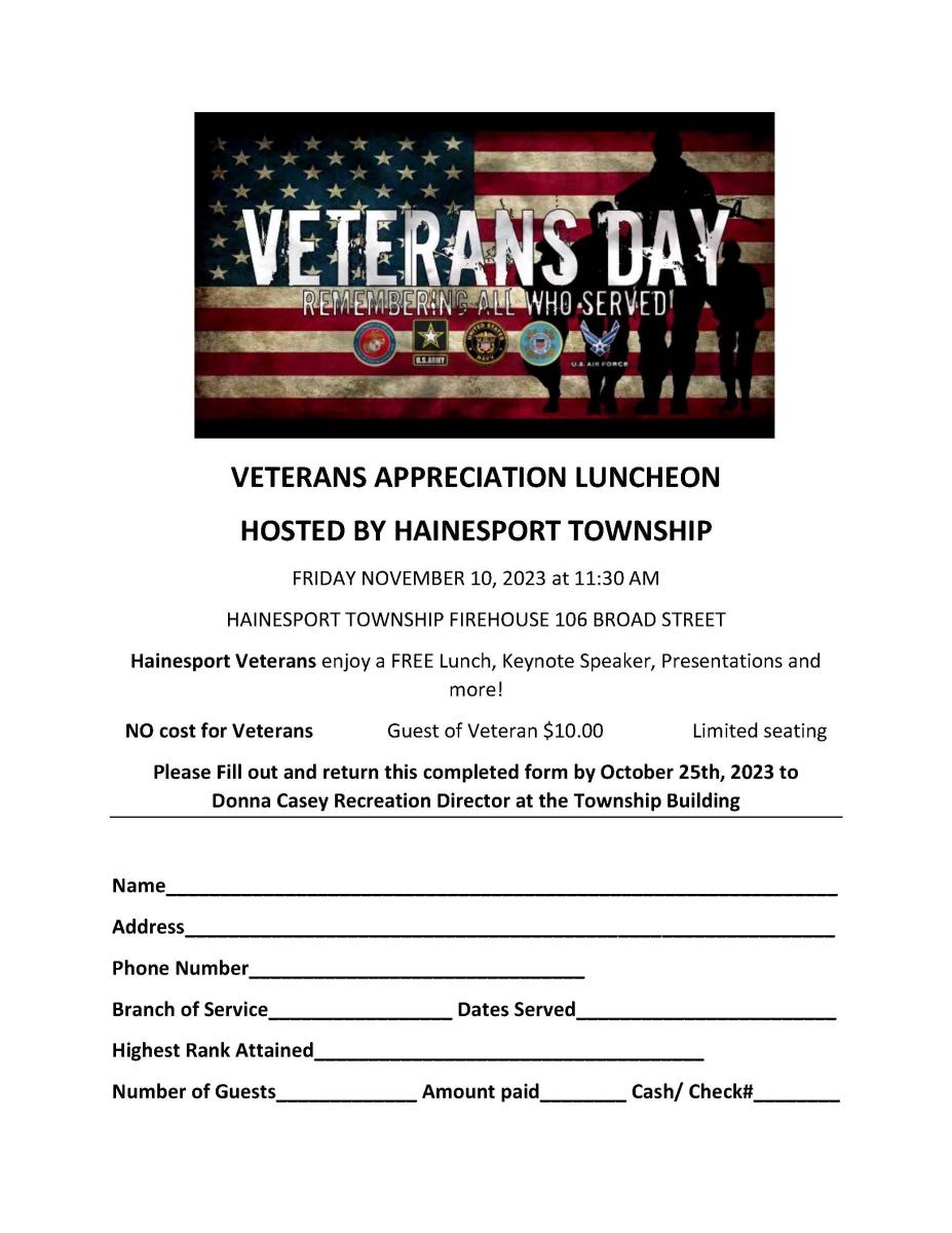 Veterans Appreciation Luncheon