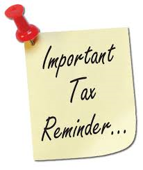 Important Tax Reminder