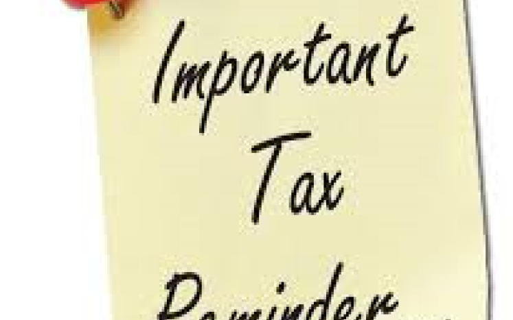 Important Tax Reminder
